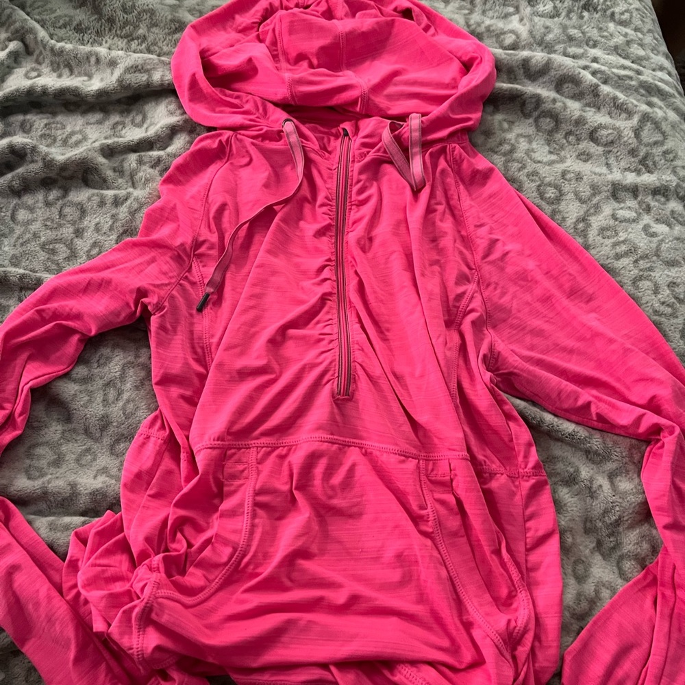 neon pink workout jacket